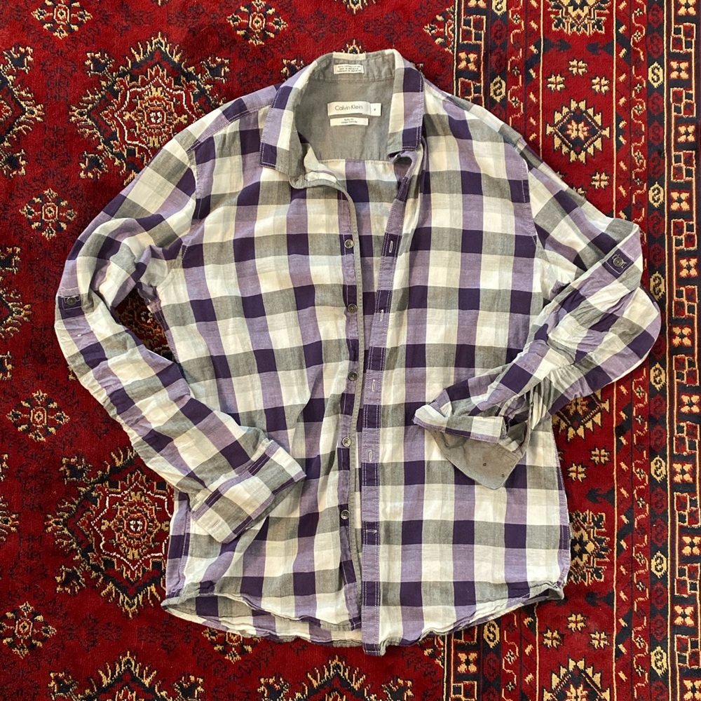 Calvin Klein Purple stripe shirt